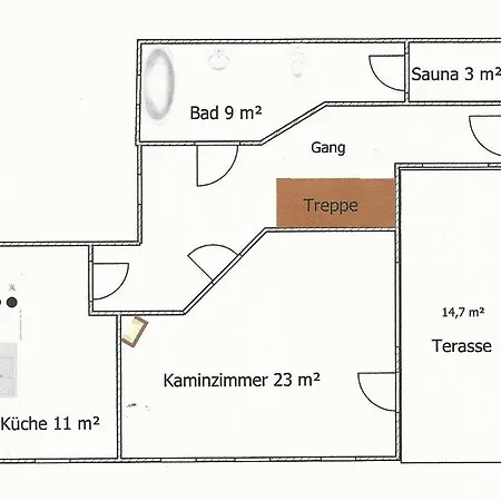 Saechsische-schweiz-ferienhaus-wohnung-1-mit-elbblick-sauna-und-kamin * Konigstein an der Elbe